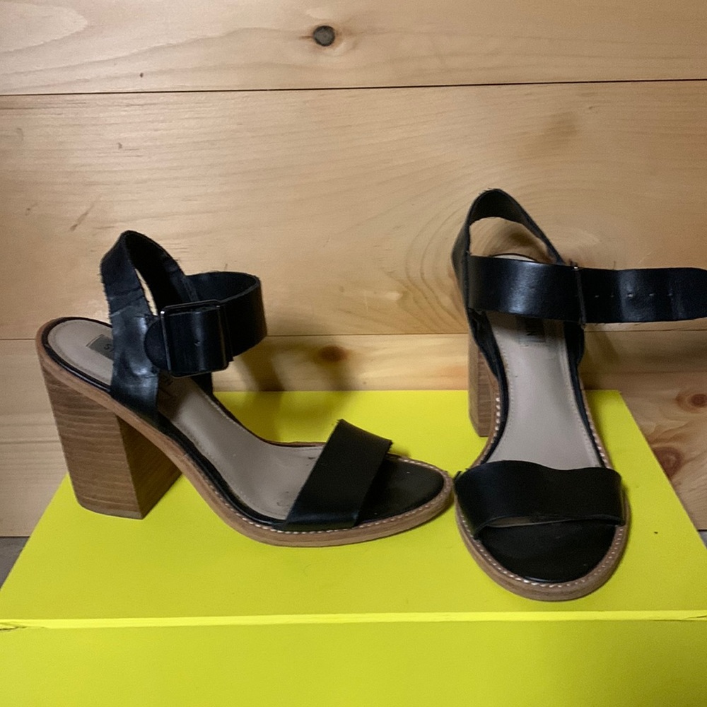Steve Madden Black Leather Heels